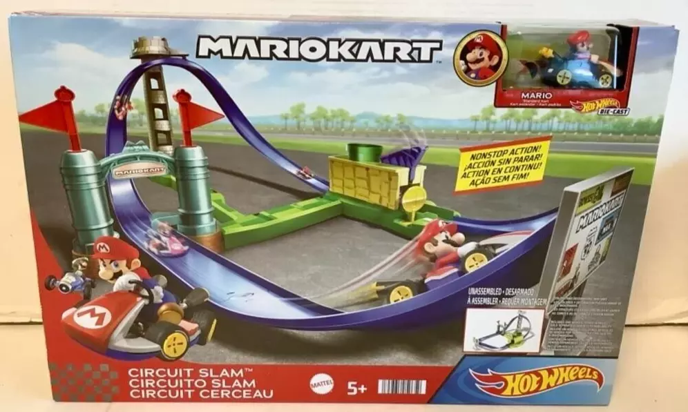 Soldes Hot Wheels Mario Kart Circuit Slam Track Set (HGK59) 2024