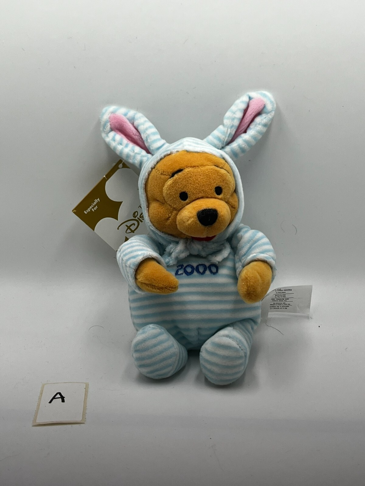 Vintage The Disney Store Winnie The Pooh Bean Bag - Easter Pooh 2000 Blue