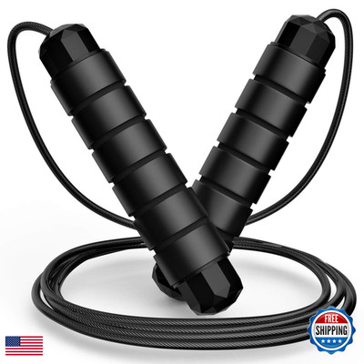 Loocio Jump Rope Tangle-Free Rapid Speed Jumping Rope Cable Ball Bearings For