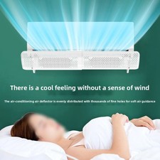 Adjustable Air Deflector for Window AC Units 17.5 to 28.5 Inches White ABS