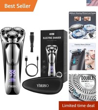 Versatile Wet & Dry Electric Shaver for Men - 4D Head, Travel Case, Perfect Gift