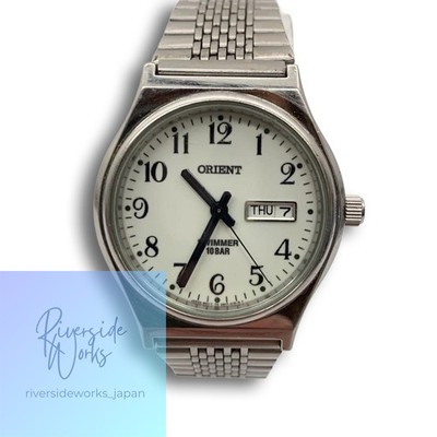 ORIENT Quartz Watch Analog Stainless WHT SLV WR10BAR