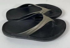 Oofos Oolala Luxe Sandals Womens Size 10 Bronze Comfort Recovery Flip Flops