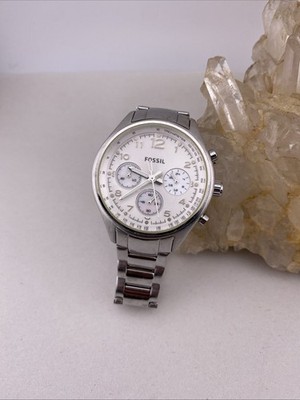 Fossil Flight CH2769 Womens Silver Stainles Steel Analog Dial Quartz Watch QB688