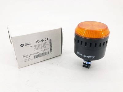 New Allen Bradley 855PC-B24LE522 Panel Mount Sounder w/ Amber LED 24VAC/DC