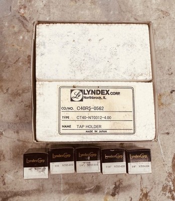 Lyndex C40R5-0562 CAT40 Rigid Tap holder & collets