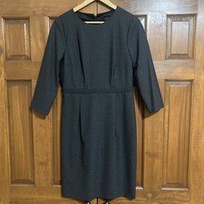NEW JCrew Wool Stretch Charcoal Gray Sheath Dress Women’s Size 8 Career Office