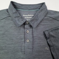 Tommy Bahama IslandZone Polo Shirt Mens XL Gray Performance Golf Stretch Marlin