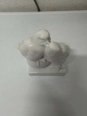 Herend Porzellan Spatzen Figur Weiß Handarbeit