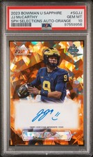 2023 ORANGE #SGJJ JJ MCCARTHY 15/25 PSA 10