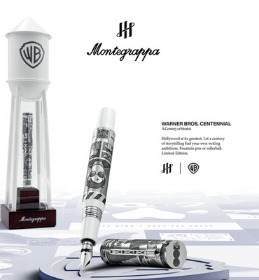 Montegrappa Warner Bros Fountain Pen Sterling Silver LE230 18K M NEW Year 2023