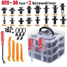 652pcs Plastic Trim Removal Pry Tool Set for Car Radio Panel Door Dash Clip Kit