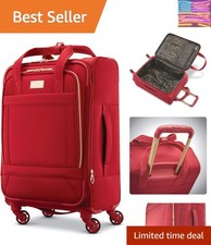 Belle Voyage Softside Luggage with Spinner Wheels, Red, Carry-On 21-Inch | Ca...