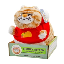 Chonky Kitten Weighted Plush, Mini Stuffed Animal Toy Kitty Cat