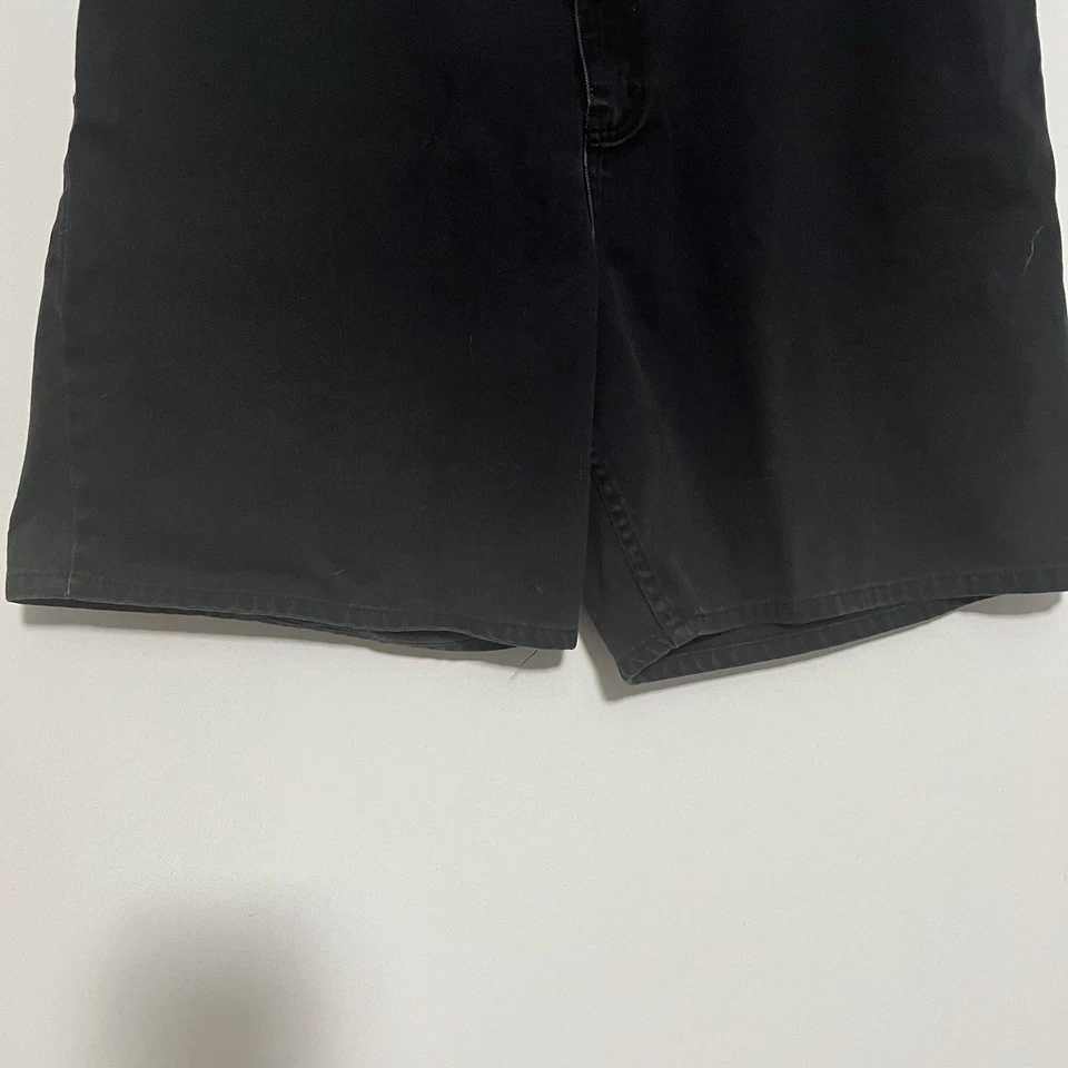 Pantalones Cortos de Jean Negros Calce Relajado De Colección Y2K Route 66 Para Hombre Talla 42 Foto 3 de 4