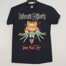 INFERNAL MAJESTY None Shall Defy L LARGE T-Shirt Black Mens Band Logo