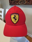 Ferrari Baseball Cap Hat Yupoong Flexfit Small Medium Red Polyester Cotton  — photo 1