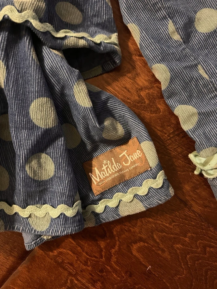 Chaqueta de pana forrada de vellón a lunares con volantes Matilda Jane con capucha talla 10 Foto 3 de 4