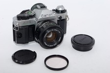 Canon AE-1 Program 35mm SLR Film Camera w/50mm 1.8 Lens. BOXED. Instr. Strap.