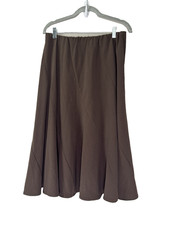 VTG Y2K Whimsigoth Women 12 Flowy Midi Skirt Bias Cut Flare Forest Fairy Grunge