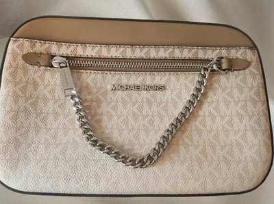 Michael Kors Jet Set Travel Crossbody Bag Beige NWT