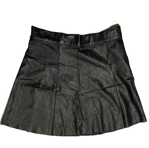 Tinsel minigonna nera ecopelle denim couture taglia small donna junior zip - Foto 1 di 24