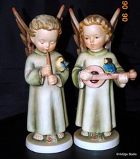 MI Hummel Angel Harmony Figurine Set, 172/0-signed-dated,173/0-TMK6-signed,8