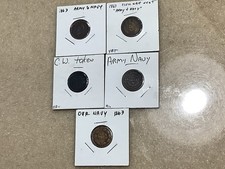 Lot Of*Retired Coin Dealer* Five(5) Civil War Tokens, Don’t Miss!