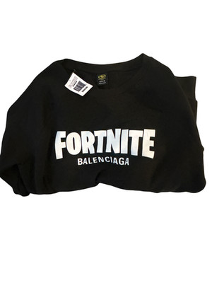 Fortnite Balenciaga Graphic Sweatshirt Black Crewneck Youth XL 14-16 Gamer