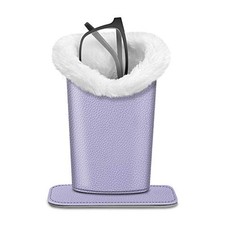 Plush Lined Eyeglasses Holder, Glasses Stand Case, Anti-scratch Lilac Purple