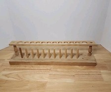 Flinn Scientific Wood Test Tube Rack, 12 Tube Capacity, .75" & 1", 11 Dry Pins