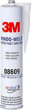 3M 08609 Window-Weld Super Fast Urethane Windshield 10.5 Ounce, Black 