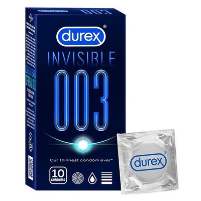 Condoms Durex Invisible 003 - ( 10 To 100 Pcs ) FREE SHIPPING