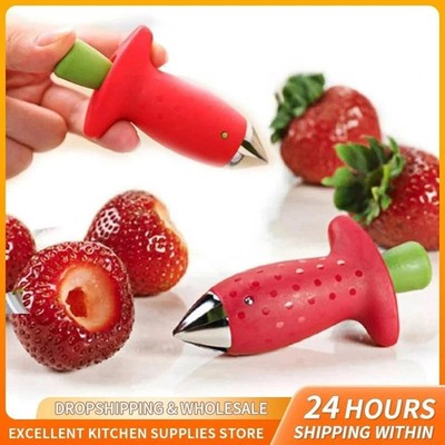 Strawberry Slicer Cutter Corer Huller Fruit Stem Leaf Remover Tool 1Pc