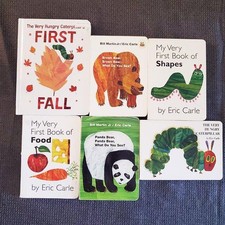 ERIC CARLE Board Books Lot 6 BROWN BEAR HUNGRY CATERPILLAR FIRST BOOK OF Daycare