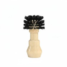 Coffee Machine Brush Portafilter Cleaner Wooden Handle Durable Nylon Bristles