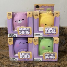 Top Trenz Butter Squishers Squishy Buns Chick Axolotl Frog Bear Lot Set of 4 New
