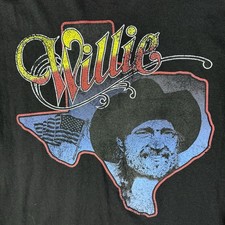 Willie Nelson T-Shirt Size S/M Fits Medium Best Country Concert Tour Tee Zion