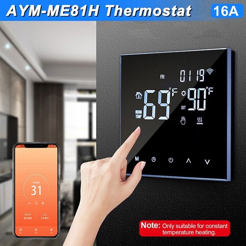 Programmable WiFi Thermostat App Control Accurate Temperature Child Lock
