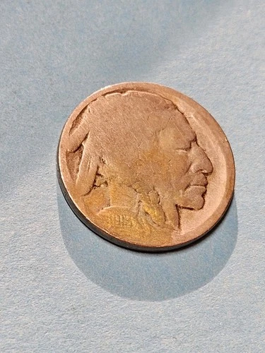 1913 D Type 2  Restored Date Buffalo Nickel - Free Shipping - Key Date  A435