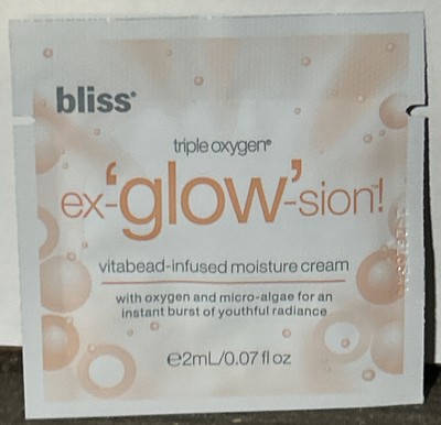(25) BLISS Triple Oxygen ex-GLOW-sion Vitabead Infused Moisture Cream 0.07oz ea