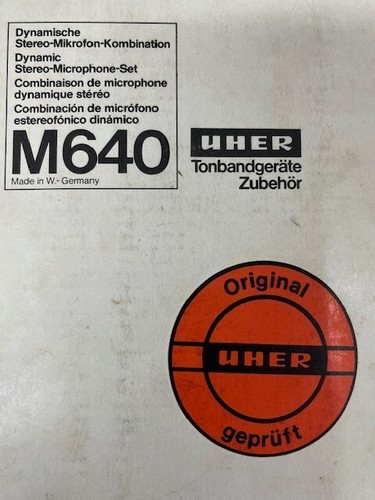 Vintage UHER M640 Dynamic-Microphone-Set In Original Case - TESTED WORKS. - Picture 16 of 17