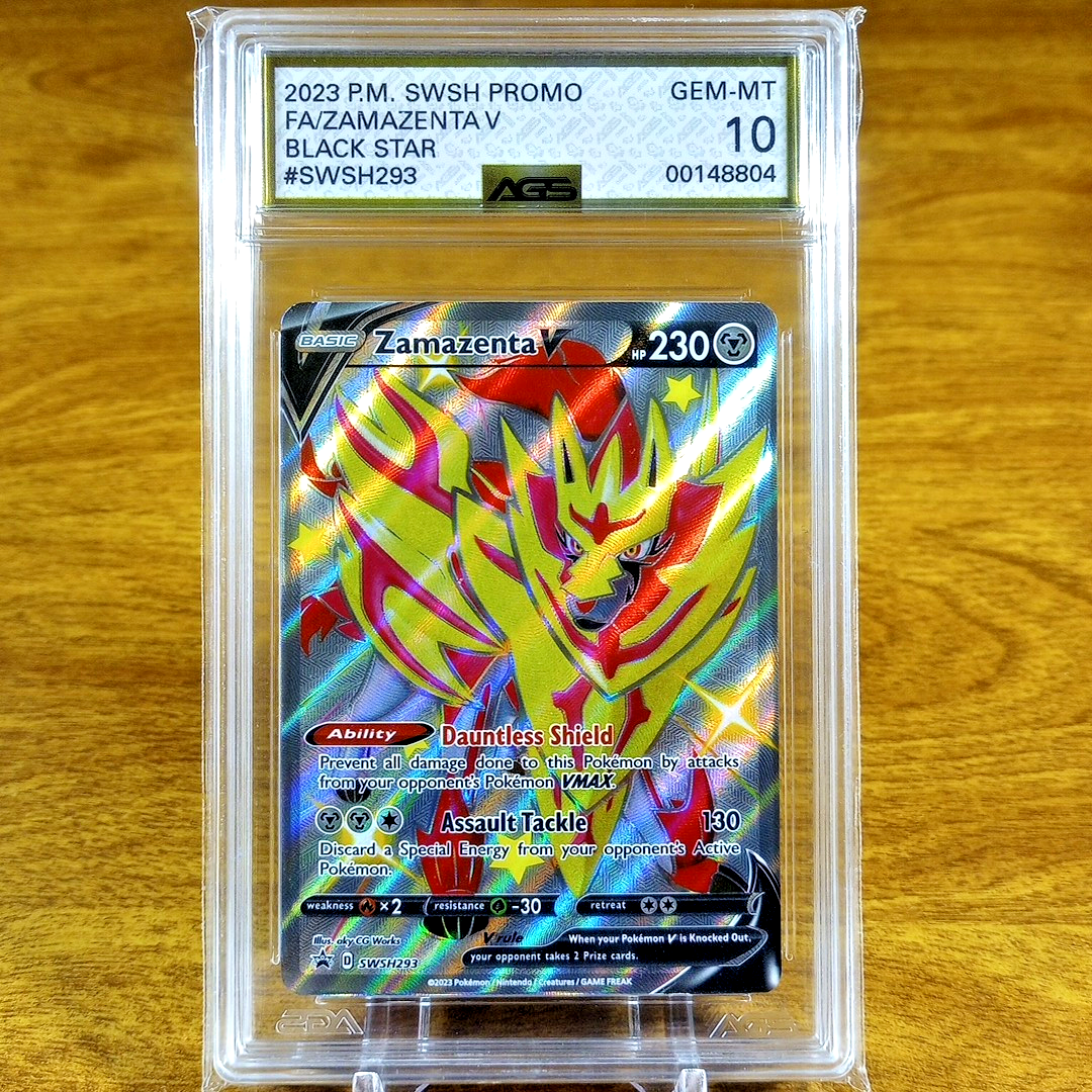 Pokemon SWSH Black Star Promo Zamazenta V SWSH293 AGS Gem-MT 10