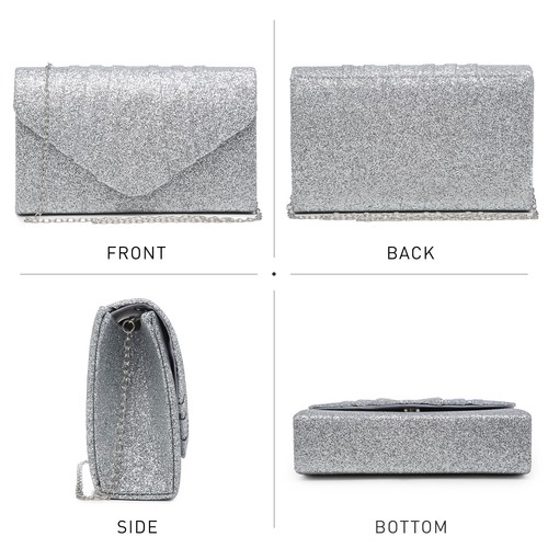 Dasein Womens Clutch Glitter/ Velvet Party Evening Bags Wedding Cocktail Purses - Picture 2 of 92