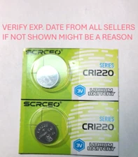 2 PACK CR1220 3V LITHIUM (EXP 12/29) ECR1220 DL1220 PA SB-T13 FREE SHIPPING