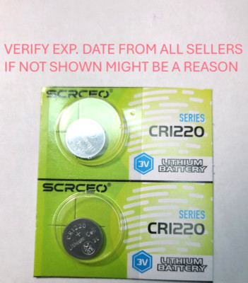 2 PACK CR1220 3V LITHIUM (EXP 12/30) ECR1220 DL1220 PA SB-T13 FREE SHIPPING