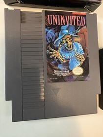 AUTHENTIC UNINVITED (NINTENDO NES 1991) CARTRIDGE BOX INSTRUCTIONS SLEEVE TESTED