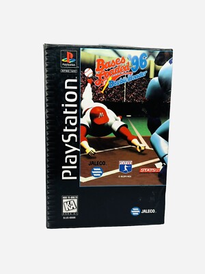 Bases Loaded 96 PS1 Game Sony PlayStation Baseball MLB CIB Long Box Edition VTG