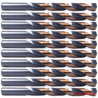 10PCS 5/16'' Drill Bit Set HSS M2 Black/Gold Steel Twist Drill Bits Metal Tools