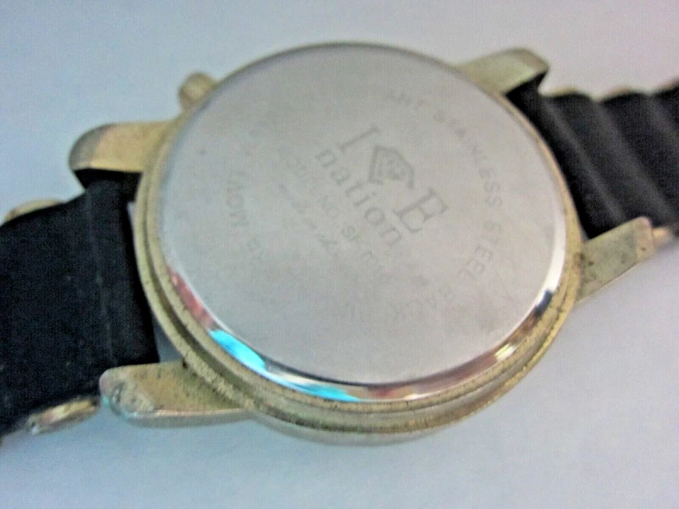 Ice Nation Mens Large Wrist Watch Black Strap Model SF-1016 For Parts / Repair - Image 4 of 4